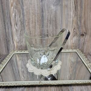 Vintage Princess House Regency Ice Bucket & Tongs, Cut Crystal
